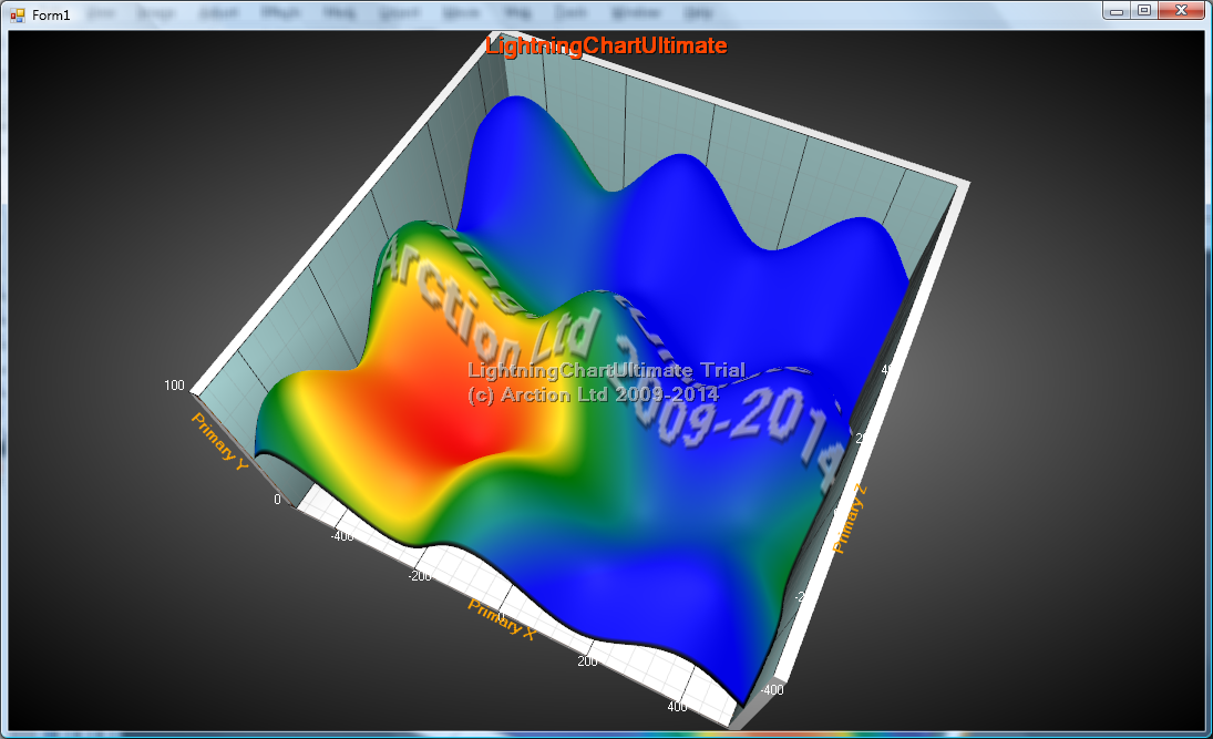 3D winforms Surface with intensity data fill